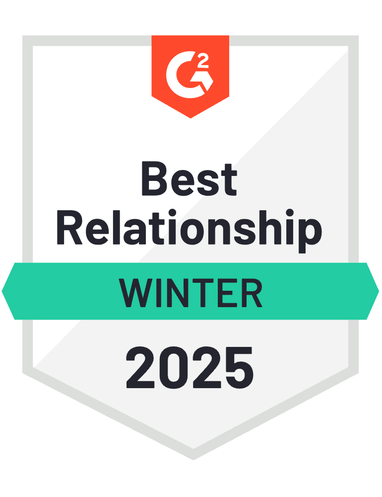 G2 Badge - Best Relationship - Castr